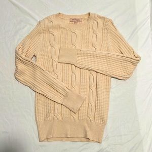 philosophy republic|small cable sweater|faint pink